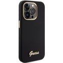 Guess GUHCP15XSMBSLK iPhone 15 Pro Max 6.7" czarny/black hardcase Silicone Script Metal Logo & Frame