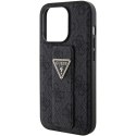 Guess GUHCP15LPGS4TDK iPhone 15 Pro 6.1" czarny/black hardcase Grip Stand 4G Triangle Strass