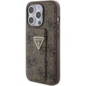 Guess GUHCP15LPGS4TDW iPhone 15 Pro 6.1" brązowy/brown hardcase Grip Stand 4G Triangle Strass