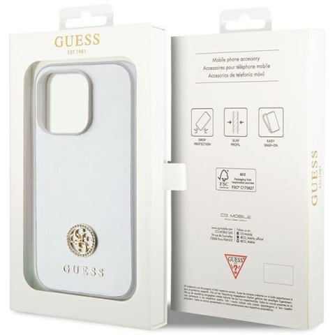 Guess GUHCP15LPS4DGPS iPhone 15 Pro 6.1" srebrny/silver hardcase Strass Metal Logo