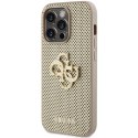 Guess GUHCP15LPSP4LGD iPhone 15 Pro 6.1" złoty/gold hardcase Perforated 4G Glitter