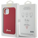 Guess GUHCP15SSMBSLM iPhone 15 6.1" magenta hardcase Silicone Script Metal Logo & Frame