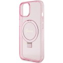 Guess GUHMP15MHRSGSP iPhone 15 Plus 6.7" różowy/pink hardcase Ring Stand Script Glitter MagSafe