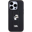 Karl Lagerfeld KLHCP15XGSAKCPK iPhone 15 Pro Max 6.7" czarny/black hardcase Gripstand Saffiano Karl&Choupette Pins