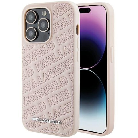 Karl Lagerfeld KLHCP15XPQKPMP iPhone 15 Pro Max 6.7" różowy/pink hardcase Quilted K Pattern