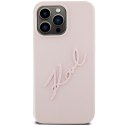 Karl Lagerfeld KLHCP15XSKSBMCP iPhone 15 Pro Max 6.7" różowy/pink hardcase Silicone Karl Script