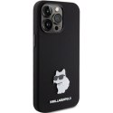 Karl Lagerfeld KLHCP15XSMHCNPK iPhone 15 Pro Max 6.7" czarny/black Silicone Choupette Metal Pin