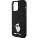 Karl Lagerfeld KLHCP15XSMHCNPK iPhone 15 Pro Max 6.7" czarny/black Silicone Choupette Metal Pin