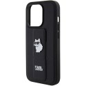 Karl Lagerfeld KLHCP15LGSACHPK iPhone 15 Pro 6.1" czarny/black hardcase Gripstand Saffiano Choupette Pins