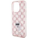 Karl Lagerfeld KLHCP15LHNCMKLP iPhone 15 Pro 6.1" różowy/pink hardcase Monogram Choupette