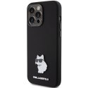 Karl Lagerfeld KLHCP15LSMHCNPK iPhone 15 Pro 6.1" czarny/black Silicone Choupette Metal Pin