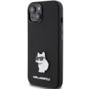 Karl Lagerfeld KLHCP15MSMHCNPK iPhone 15 Plus 6.7" czarny/black Silicone Choupette Metal Pin