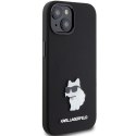 Karl Lagerfeld KLHCP15MSMHCNPK iPhone 15 Plus 6.7" czarny/black Silicone Choupette Metal Pin