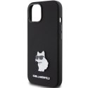 Karl Lagerfeld KLHCP15MSMHCNPK iPhone 15 Plus 6.7" czarny/black Silicone Choupette Metal Pin