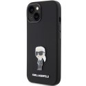 Karl Lagerfeld KLHCP15MSMHKNPK iPhone 15 Plus 6.7" czarny/black Silicone Ikonik Metal Pin