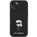 Karl Lagerfeld KLHCP15MSMHKNPK iPhone 15 Plus 6.7" czarny/black Silicone Ikonik Metal Pin