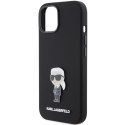 Karl Lagerfeld KLHCP15MSMHKNPK iPhone 15 Plus 6.7" czarny/black Silicone Ikonik Metal Pin