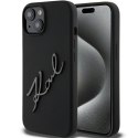 Karl Lagerfeld KLHCP15SSKSBMCK iPhone 15 6.1" czarny/black hardcase Silicone Karl Script