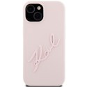 Karl Lagerfeld KLHCP15SSKSBMCP iPhone 15 6.1" różowy/pink hardcase Silicone Karl Script