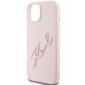 Karl Lagerfeld KLHCP15SSKSBMCP iPhone 15 6.1" różowy/pink hardcase Silicone Karl Script