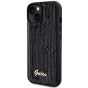 Guess GUHCP15SPSFDGSK iPhone 15 6.1" czarny/black hardcase Sequin Script Metal