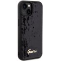 Guess GUHCP15SPSFDGSK iPhone 15 6.1" czarny/black hardcase Sequin Script Metal