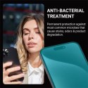 Crong Anti-Bacterial 3D Armour Glass - Szkło hartowane 9H na cały ekran iPhone 15 Plus + ramka instalacyjna