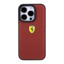 Ferrari FEHCP15LRDUR iPhone 15 Pro 6.1" czerwony/red hardcase Leather Stitched Lines