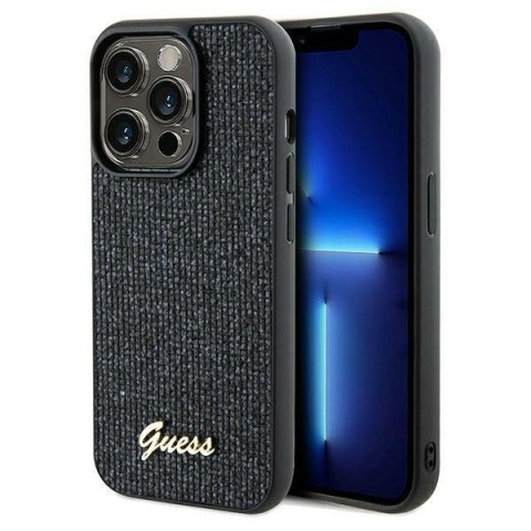 Guess GUHCP14LPMSDGSK iPhone 14 Pro 6.1" czarny/black hardcase Disco Metal Script