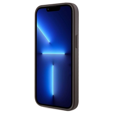 Guess GUHMP15SP4RPSW iPhone 15 / 14 / 13 6.1" brązowy/brown hardcase 4G Printed Stripes MagSafe