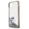 Karl Lagerfeld KLHCN61LKCNSK iPhone 11 / Xr 6.1" transparent hardcase Liquid Glitter Choupette