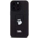 Karl Lagerfeld KLHCP13LGSACHPK iPhone 13 Pro / 13 6.1" czarny/black hardcase Gripstand Saffiano Choupette Pins