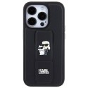 Karl Lagerfeld KLHCP13LGSAKCPK iPhone 13 Pro / 13 6.1" czarny/black hardcase Gripstand Saffiano Karl&Choupette Pins