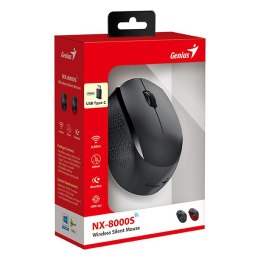 Genius Mysz NX-8000S Type-C, 1200DPI, 2.4 [GHz], optyczna, 3kl., bezprzewodowa USB, czarna