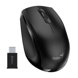 Genius Mysz NX-8006S Type-C, 1200DPI, 2.4 [GHz], optyczna, 3kl., bezprzewodowa USB, czarna, Adapter USB-C