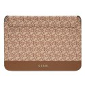 Guess Sleeve GUCS16HGCFSEW 16" brązowy/brown GCube Stripes