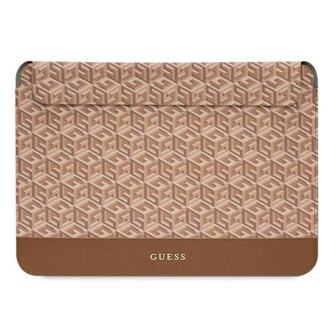 Guess Sleeve GUCS16HGCFSEW 16" brązowy/brown GCube Stripes