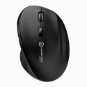 Powerton Mysz CLOE, 1600DPI, 2.4 [GHz], optyczna, 6kl., bezprzewodowa, czarna, 1 szt AA, ergonomiczna