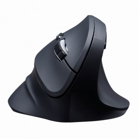 Powerton Mysz SHARK, 1600DPI, 2.4 [GHz], optyczna, 6kl., bezprzewodowa, czarna, 1 szt AA, ergonomiczna, wertykalna