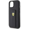 Ferrari FEHCP15SGSPSIK iPhone 15 6.1" czarny/black hardcase Grip Stand Metal Logo