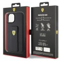 Ferrari FEHCP15SGSPSIK iPhone 15 6.1" czarny/black hardcase Grip Stand Metal Logo