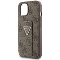 Guess GUHCP15SPGS4TDW iPhone 15 6.1" brązowy/brown hardcase Grip Stand 4G Triangle Strass