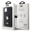 Karl Lagerfeld KLHCN61GSACHPK iPhone 11 / Xr 6.1" czarny/black hardcase Gripstand Saffiano Choupette Pins