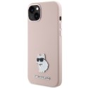 Karl Lagerfeld KLHCP15MSMHCNPP iPhone 15 Plus 6.7" różowy/pink Silicone Choupette Metal Pin