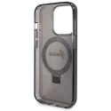 Guess GUHMP13LHRSGSK iPhone 13 Pro / 13 6.1" czarny/black hardcase Ring Stand Script Glitter MagSafe