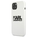 Karl Lagerfeld KLHCP13SSLKLWH iPhone 13 mini 5,4" Silicone Stack Logo biały/white