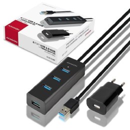 HUB 4-portowy HUE-S2BP USB 3.2 Gen 1 charging hub 1.2m kabel, AC adapter