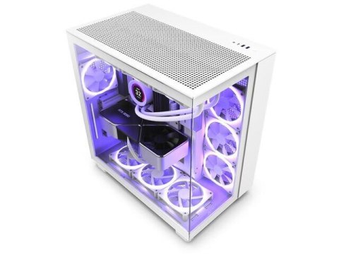 Obudowa NZXT H9 Flow RGB Midi Tower biała z oknem