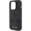 Guess GUHCP15XP4EPMK iPhone 15 Pro Max 6.7" czarny/black hardcase Leather 4G Stamped