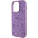 Guess GUHCP15LP4EPMU iPhone 15 Pro 6.1" fioletowy/light purple hardcase Leather 4G Stamped